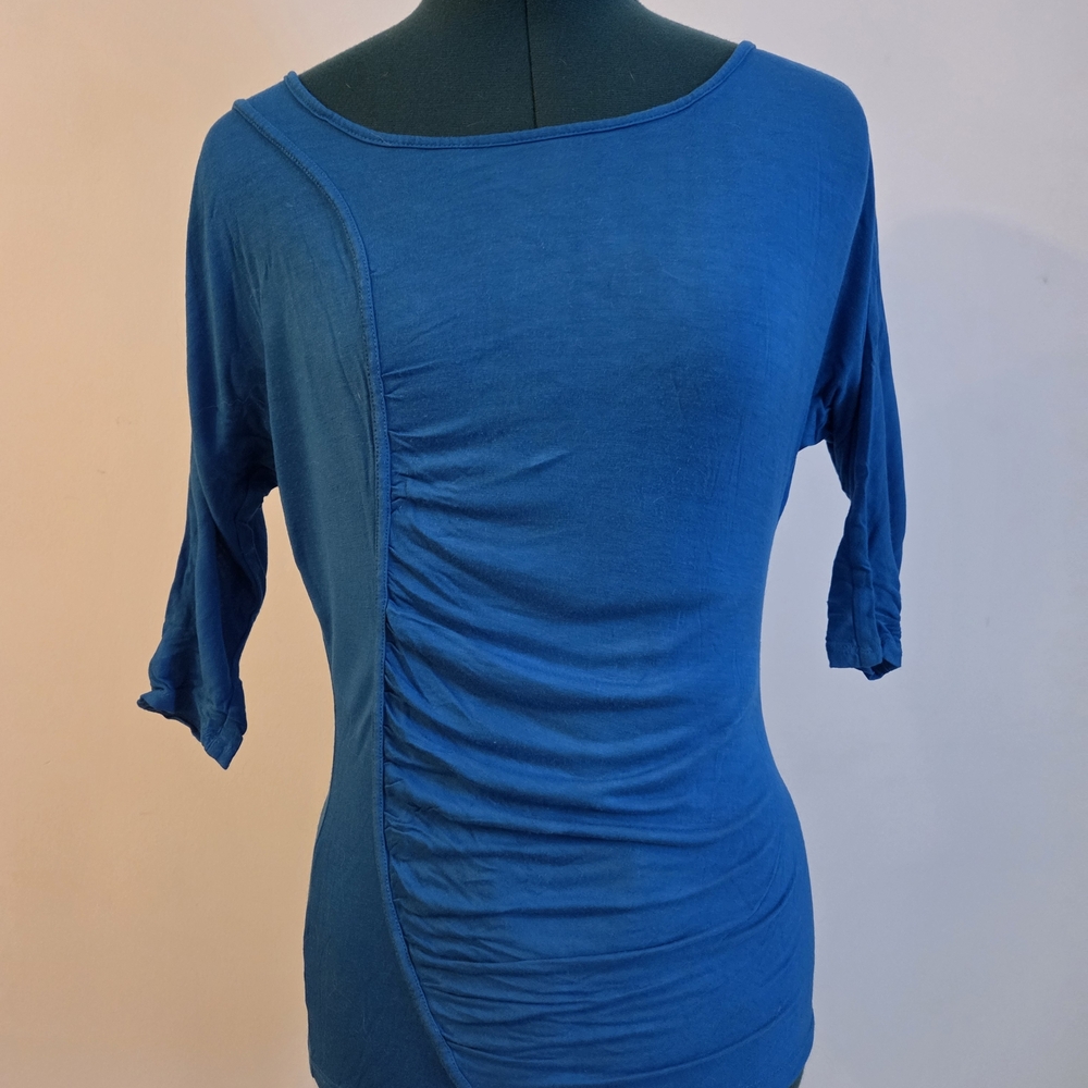 Stylish Blue Long Sleeve Women's Top